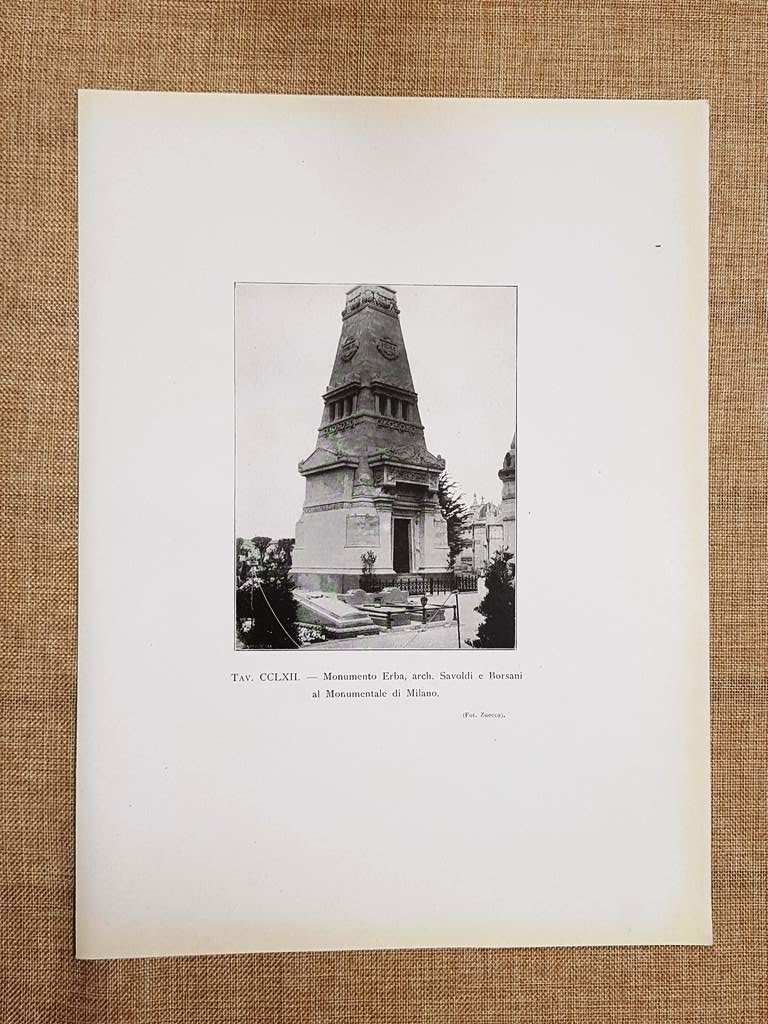 Nel Cimitero monumentale di Milano nel 1917 Monumento Erba di …
