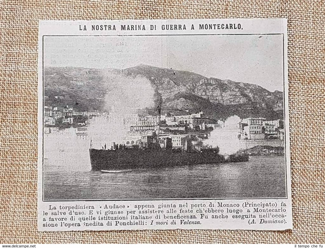 Nel porto del Principato di Monaco nel 1914 La torpediniera …