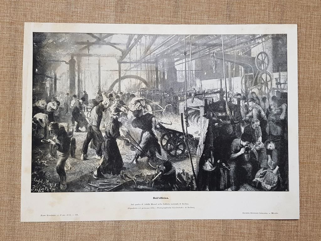Nell'officina Quadro Adolph von Menzel Galleria Nazionale di Berlino Stampa …