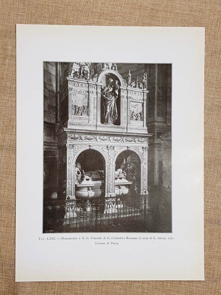 Nella Certosa di Pavia nel 1917 Monumento a Visconti di …