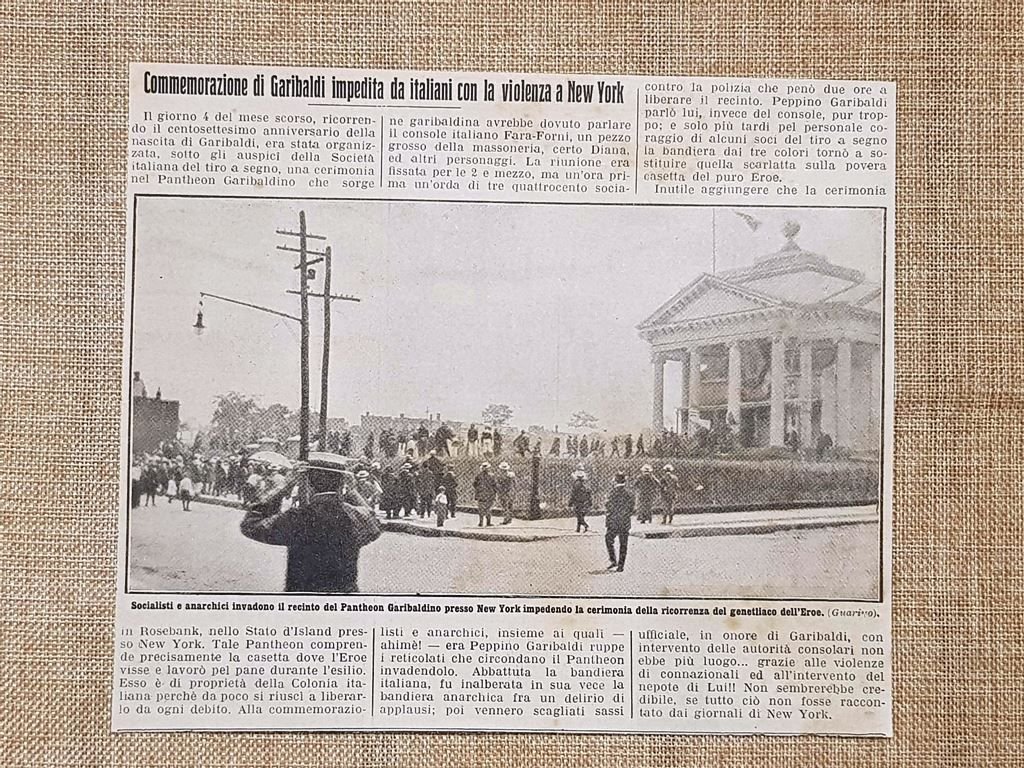 New York nel 1914 Socialisti e anarchici impediscono commemorazione di …