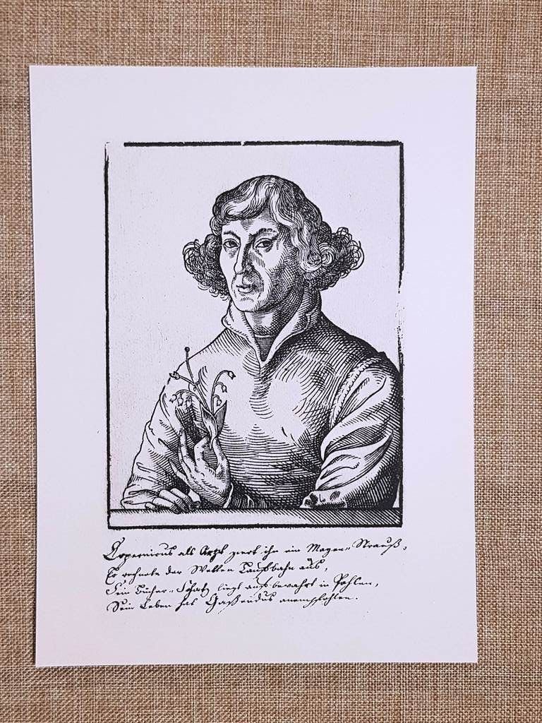 Niccolò Copernico 1473-1543 Astronomia Eliocentrismo Rivoluzione Incisione 1888