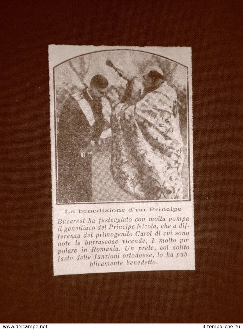 Nicola di Romania nel 1929 Nicola I Sinaia 3 agosto …