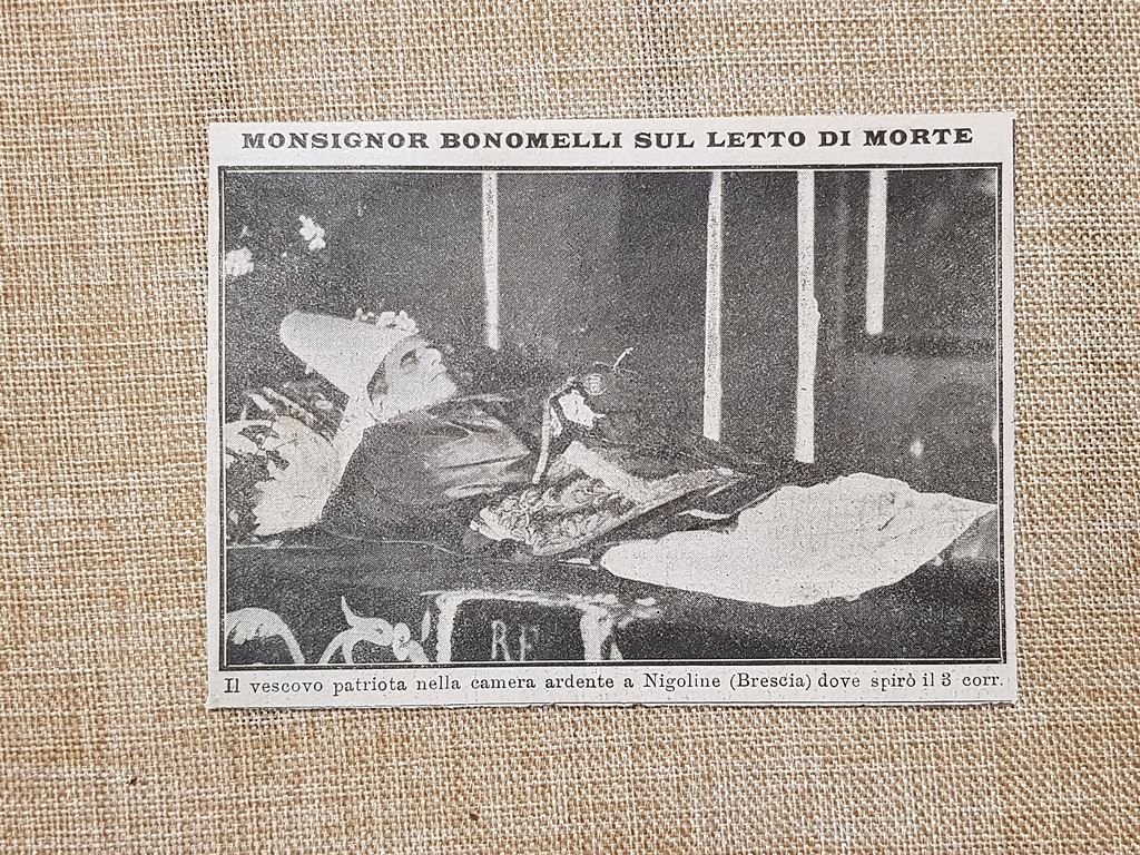 Nigoline nel 1914 Morte del Vescovo Geremia Bonomelli Il letto …