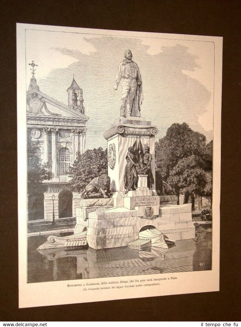 Nizza nel 1891 Inaugurazione del monumento a Garibaldi dello scultore …