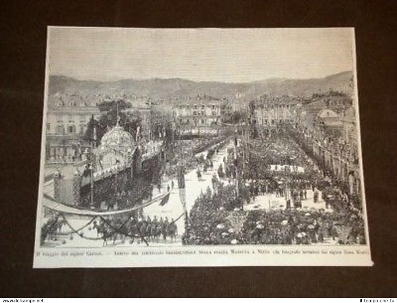 Nizza Piazza Massena Arrivo Presidente Francia Carnot