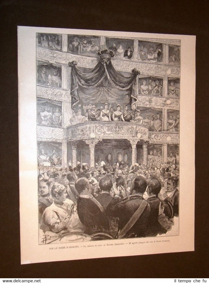 Nozze Argento Re Umberto Margherita 1893 Roma Serata di Gala …