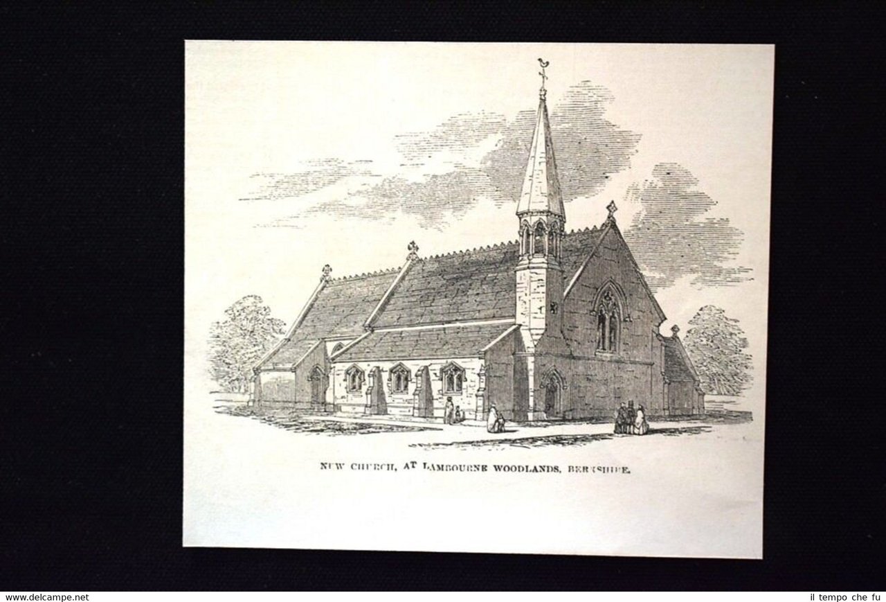 Nuova Chiesa, nei boschi di Lambourne, Berkshire, Inghilterra Incisione del …