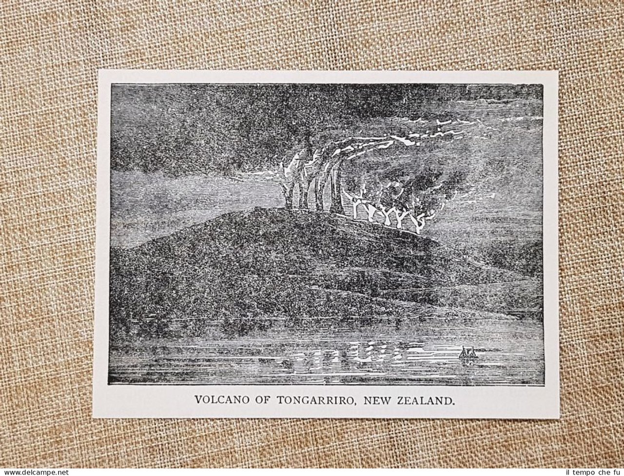 Nuova Zelanda o New Zeland nel 1909 Veduta del vulcano … | Immagine principale