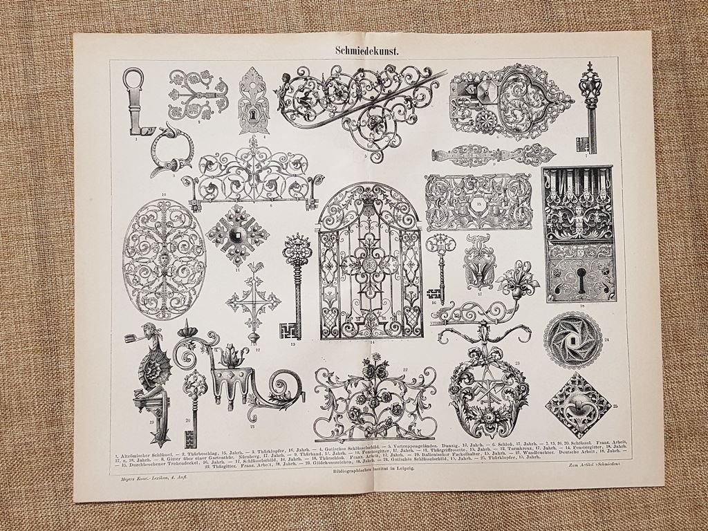 Oggetti o lavorazioni in ferro Tavola del 1890 | Immagine principale