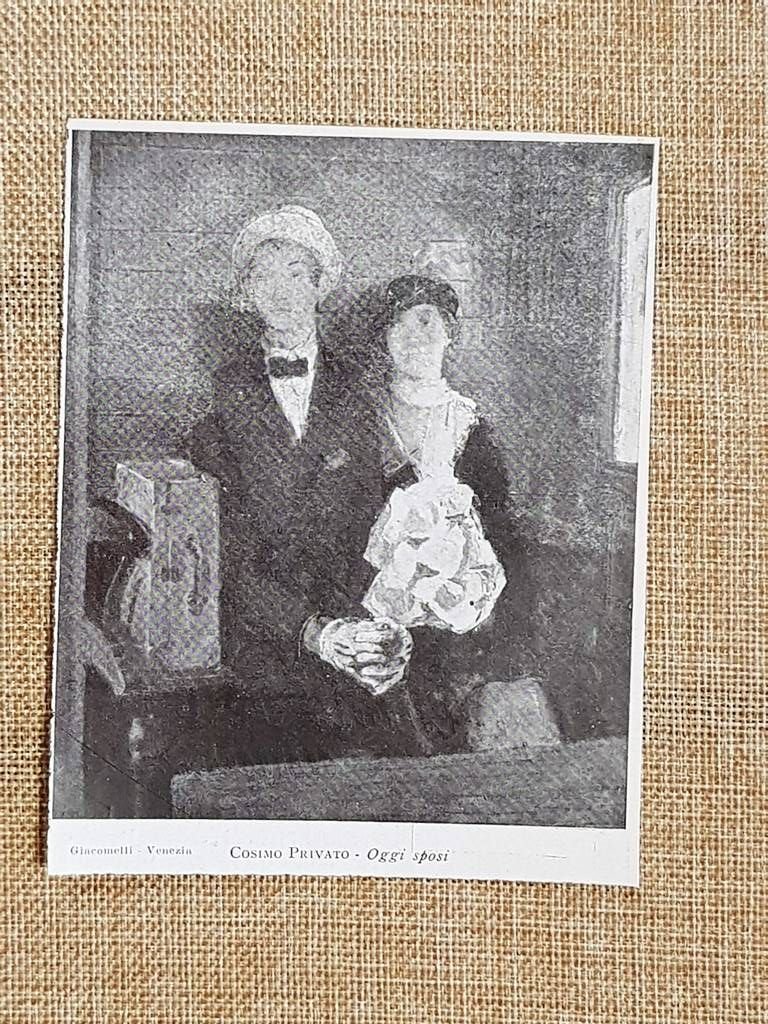 Oggi sposi Quadro di Cosimo Privato Scena di genere Stampa … | Immagine principale