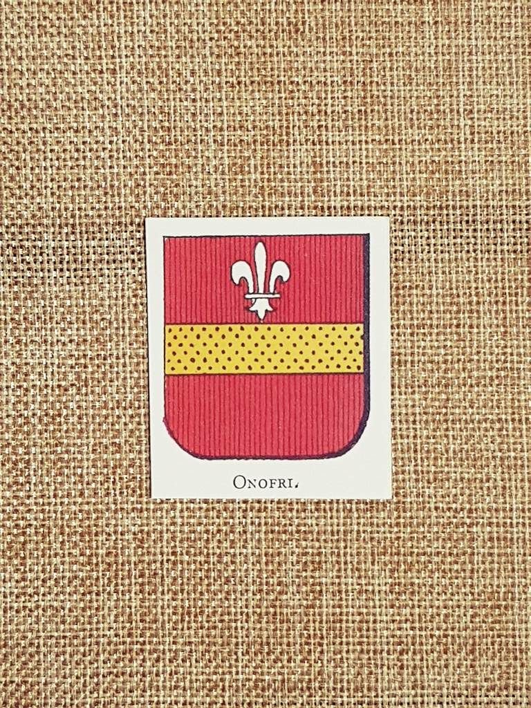 Onofri Stemma Famiglia Nobile Nobiltà Araldica Stampa del 1999