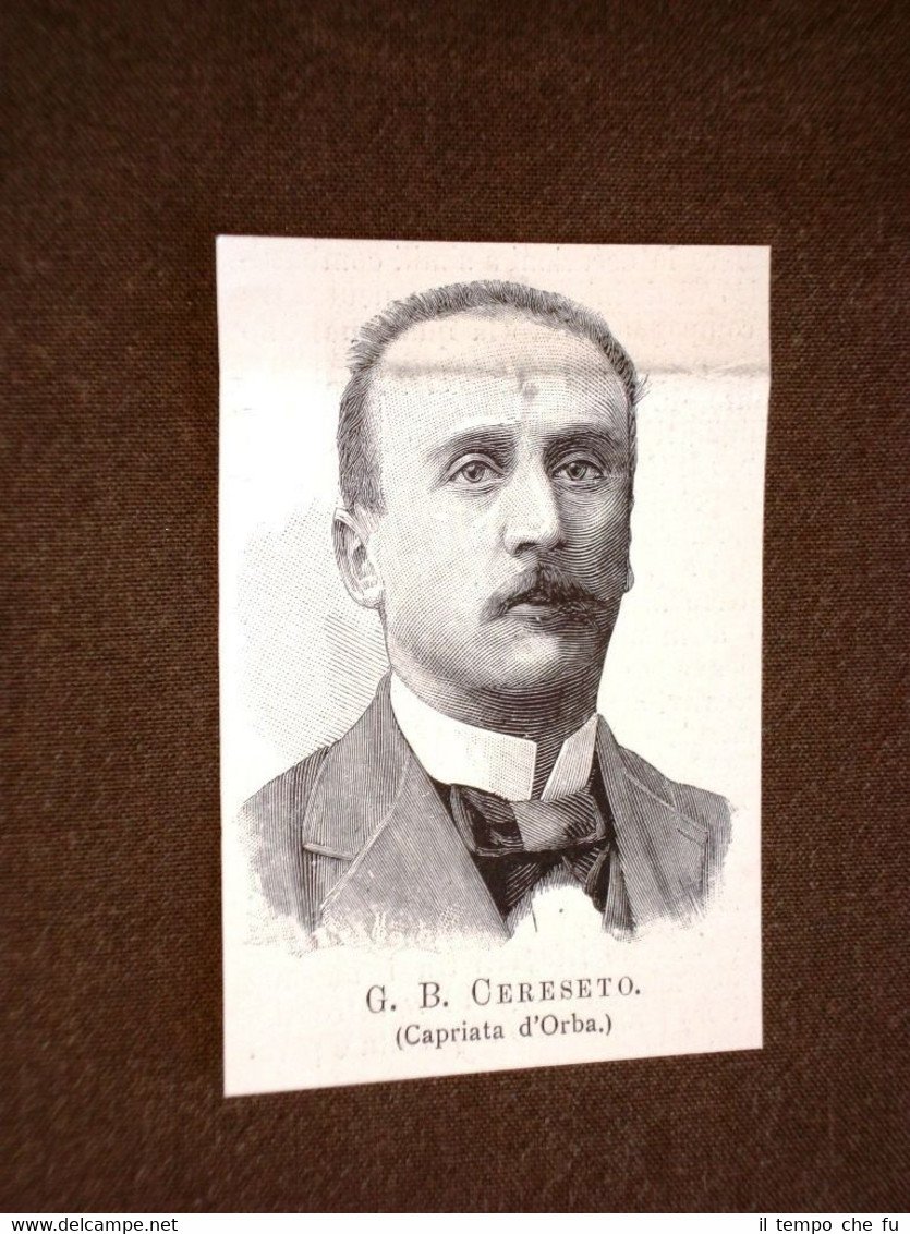 Onorevole o deputato di Capriata d'Orba G.B. Cereseto nel 1897