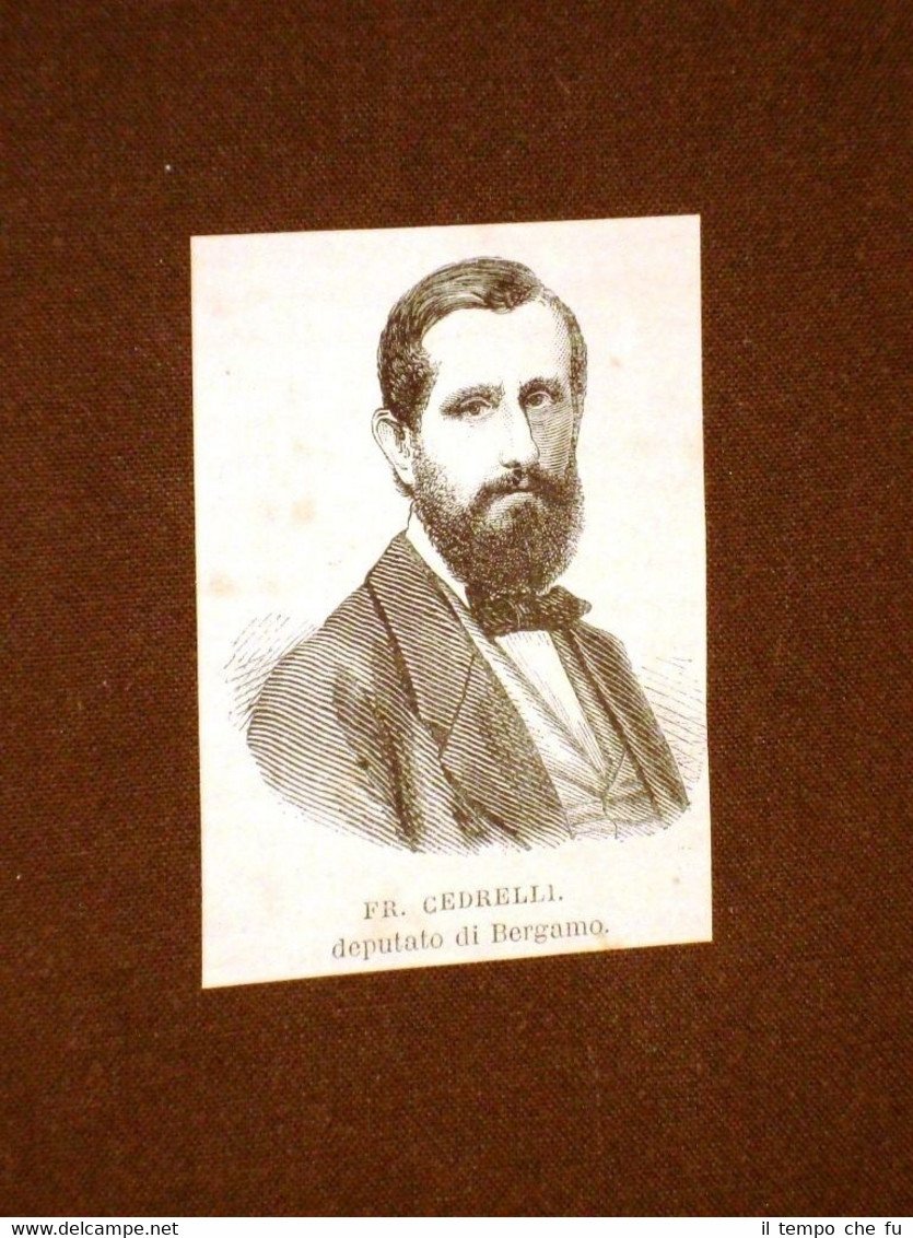 Onorevole o deputato nel 1875 Francesco Cedrelli di Bergamo | Immagine principale