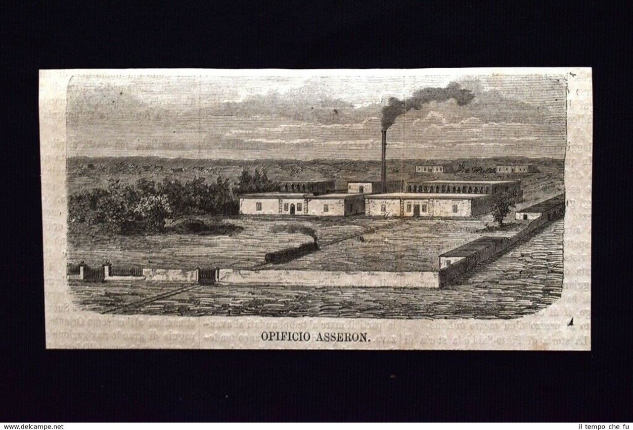 Opificio Asseron Incisione del 1869