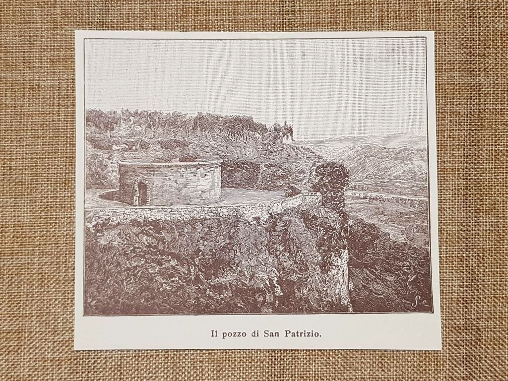 Orvieto nell'800 Il Pozzo di San Patrizio Umbria