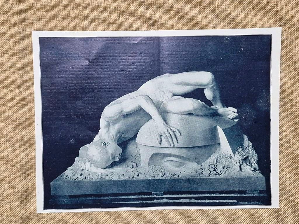 Oscar Spalmach L’uomo e il mistero 1909 Scultura in gesso …