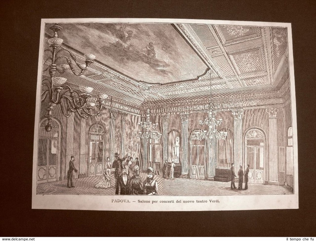 Padova nel 1884 Salone per concerti del nuovo Teatro Giuseppe …