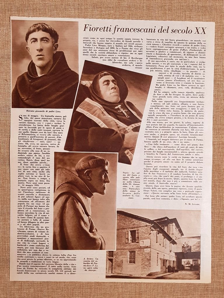 Padre Lino Maupas o Padre Lino Da giovane Salma Statua …