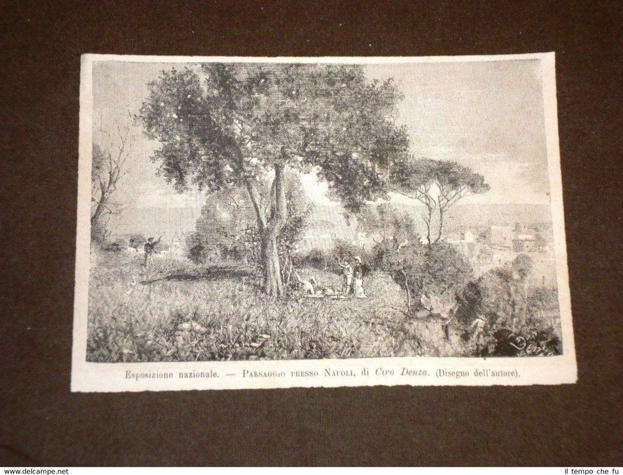 Paesaggio presso Napoli Quadro di Ciro Denza del 1881