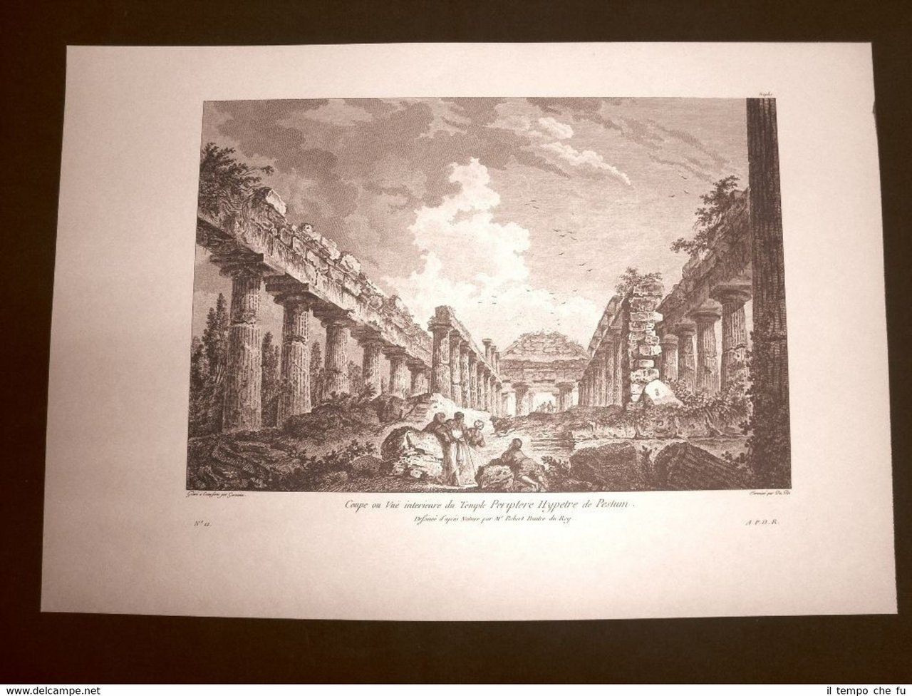 Paestum Veduta interna Templi Principato di Salerno Voyage Pittoresque Saint …