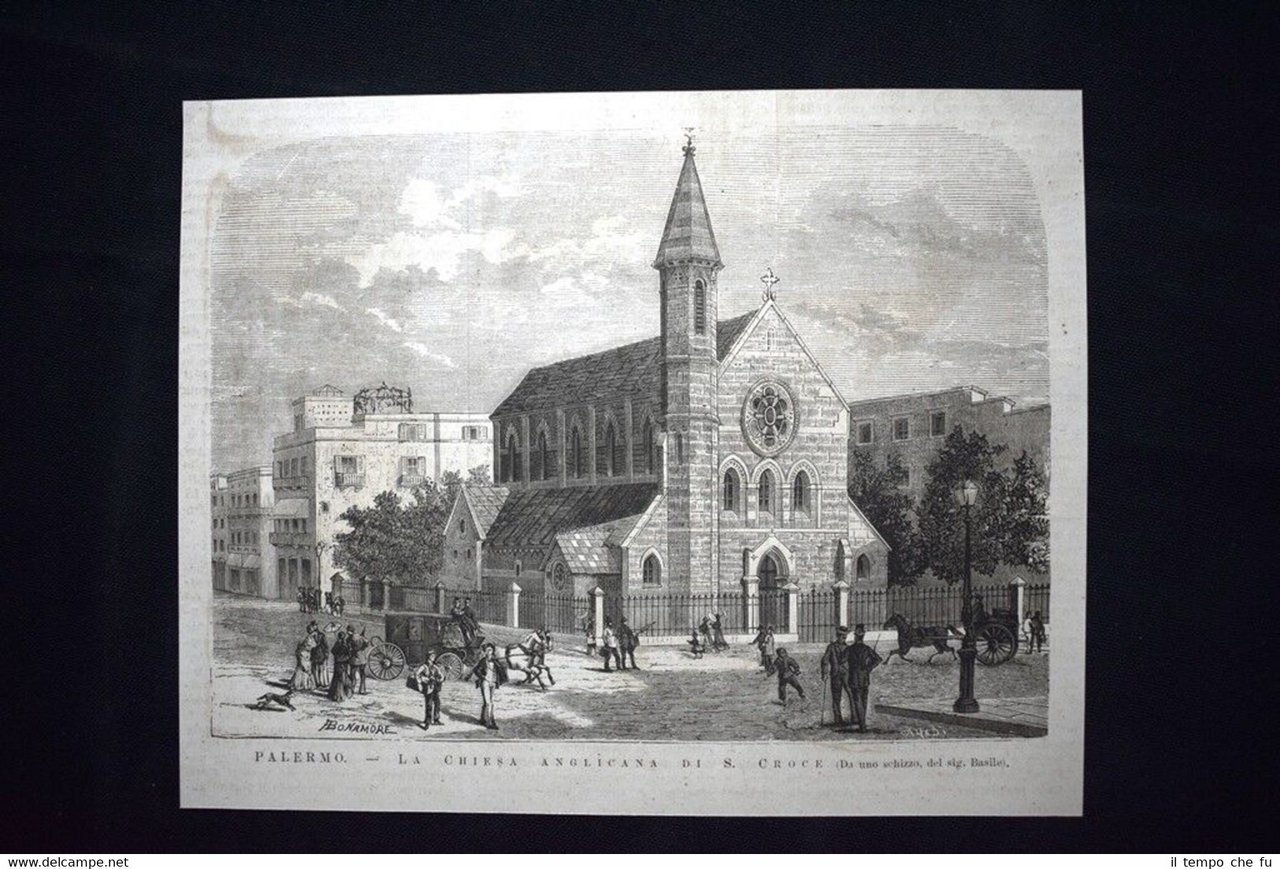 Palermo nel 1876 - La Chiesa Anglicana di Santa Croce …