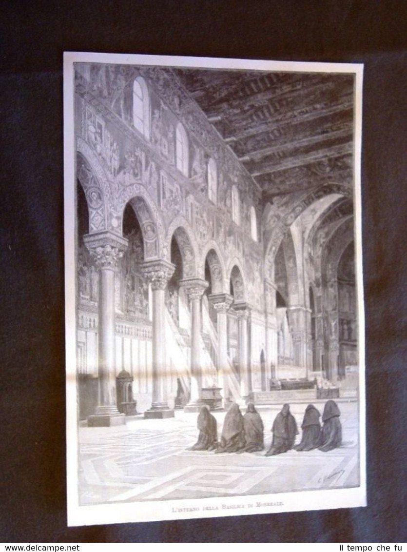 Palermo nel 1900 L'interno della Basilica di Monreale