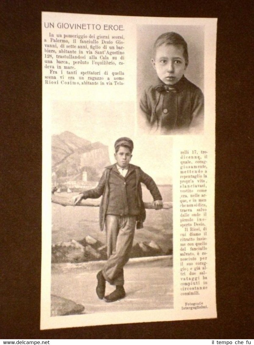 Palermo nel 1906 Desio Giovanni e Riosi Cosimo che gli …