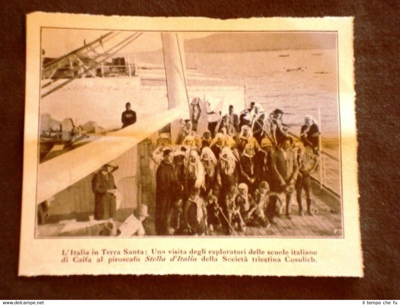 Palestina nel 1928 Esploratori delle scuole di Caifa piroscafo Stella … | Immagine principale