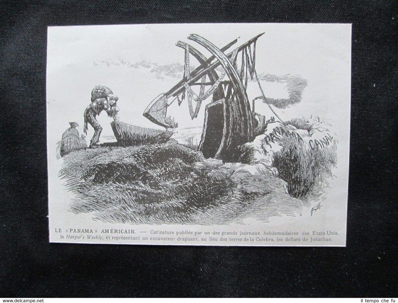 Panama americana: Caricatura Harper's Weekly Stati Uniti Stampa del 1909