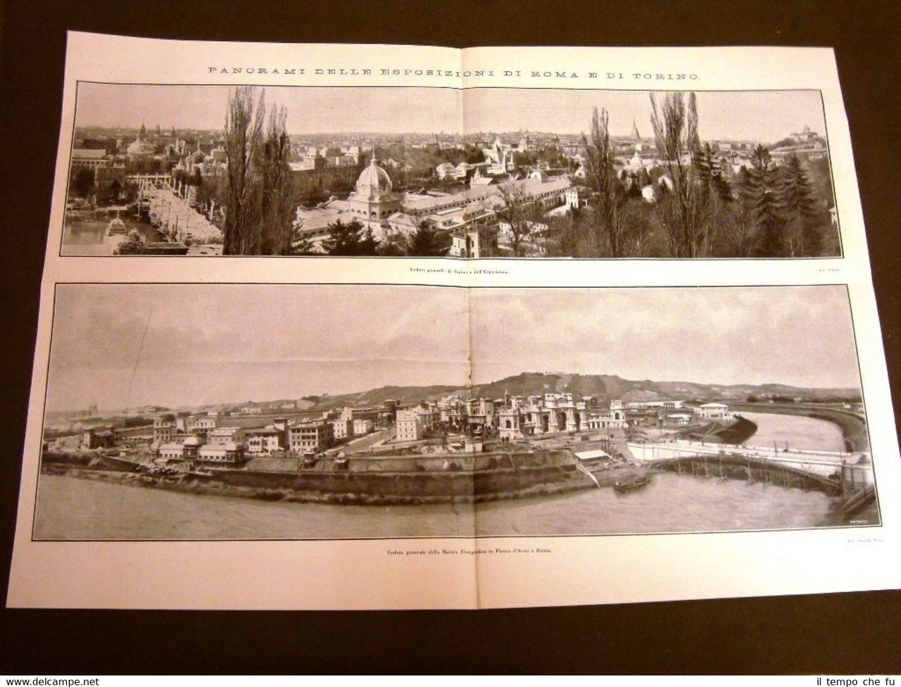 Panorama e vedute delle Esposizioni di Roma e di Torino …