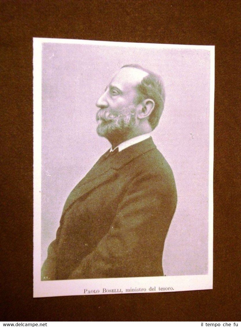 Paolo Boselli nel 1899 Ministro tesoro Savona 8 giugno 1838 …