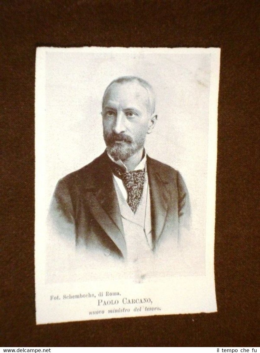 Paolo Carcano di Como Ministro del Tesoro nel 1907