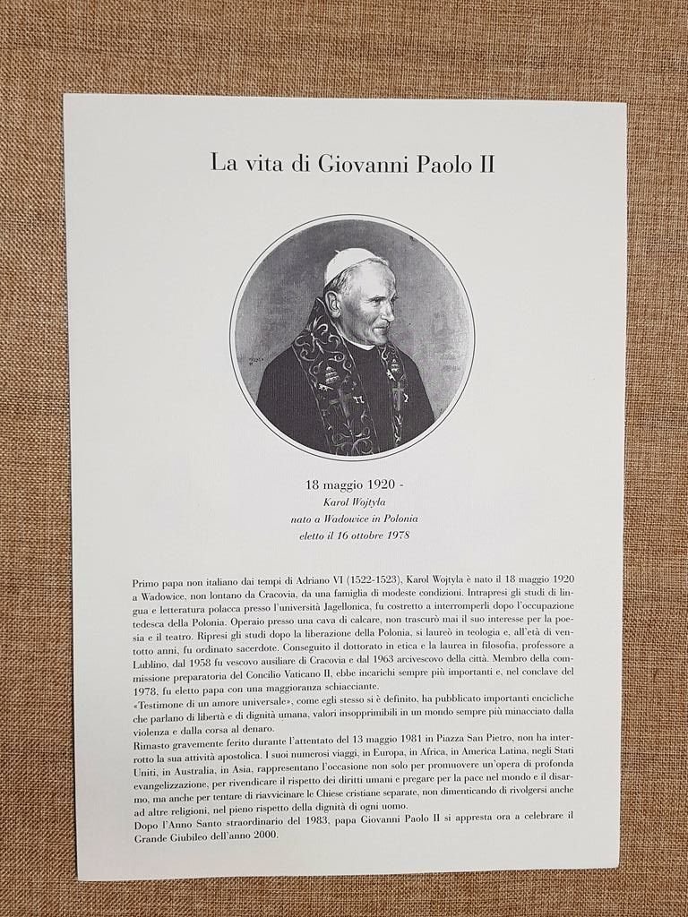 Papa Giovanni Paolo II Ritratto, vita e Stemma araldico Anno …