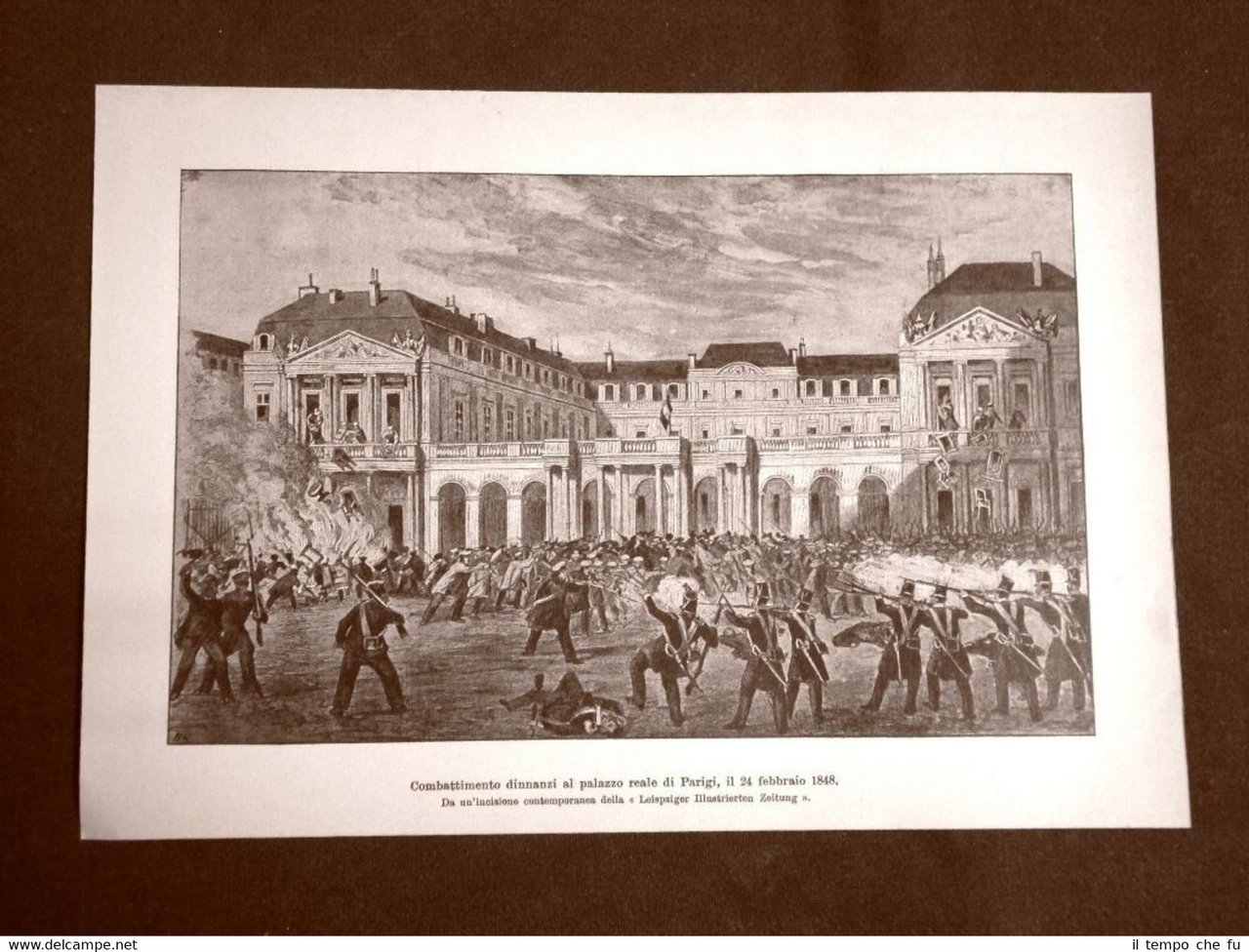 Parigi 24 febbraio 1848 Combattimento innanzi al palazzo reale Francia