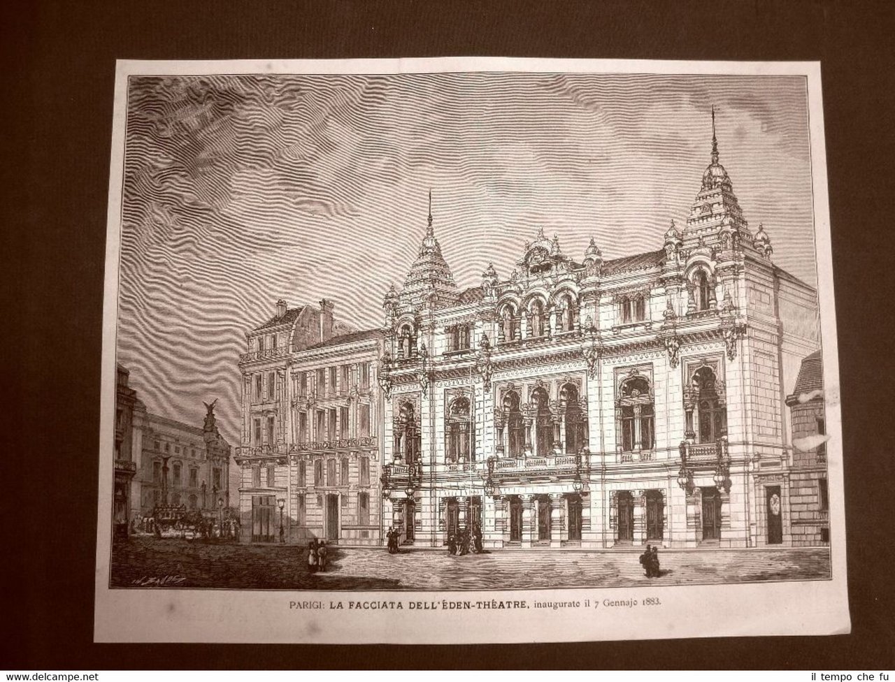 Parigi 7 gennaio 1883 Inaugurazione dell'Eden Théatre La facciata Francia