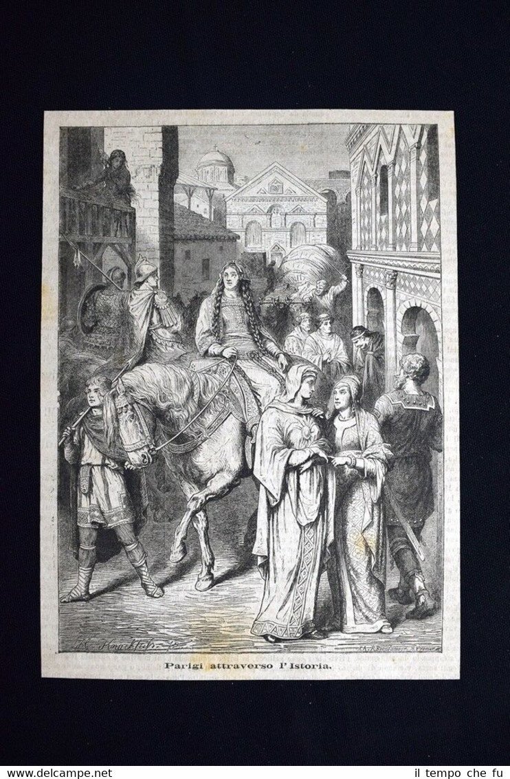 Parigi attraverso l'istoria Incisione del 1875