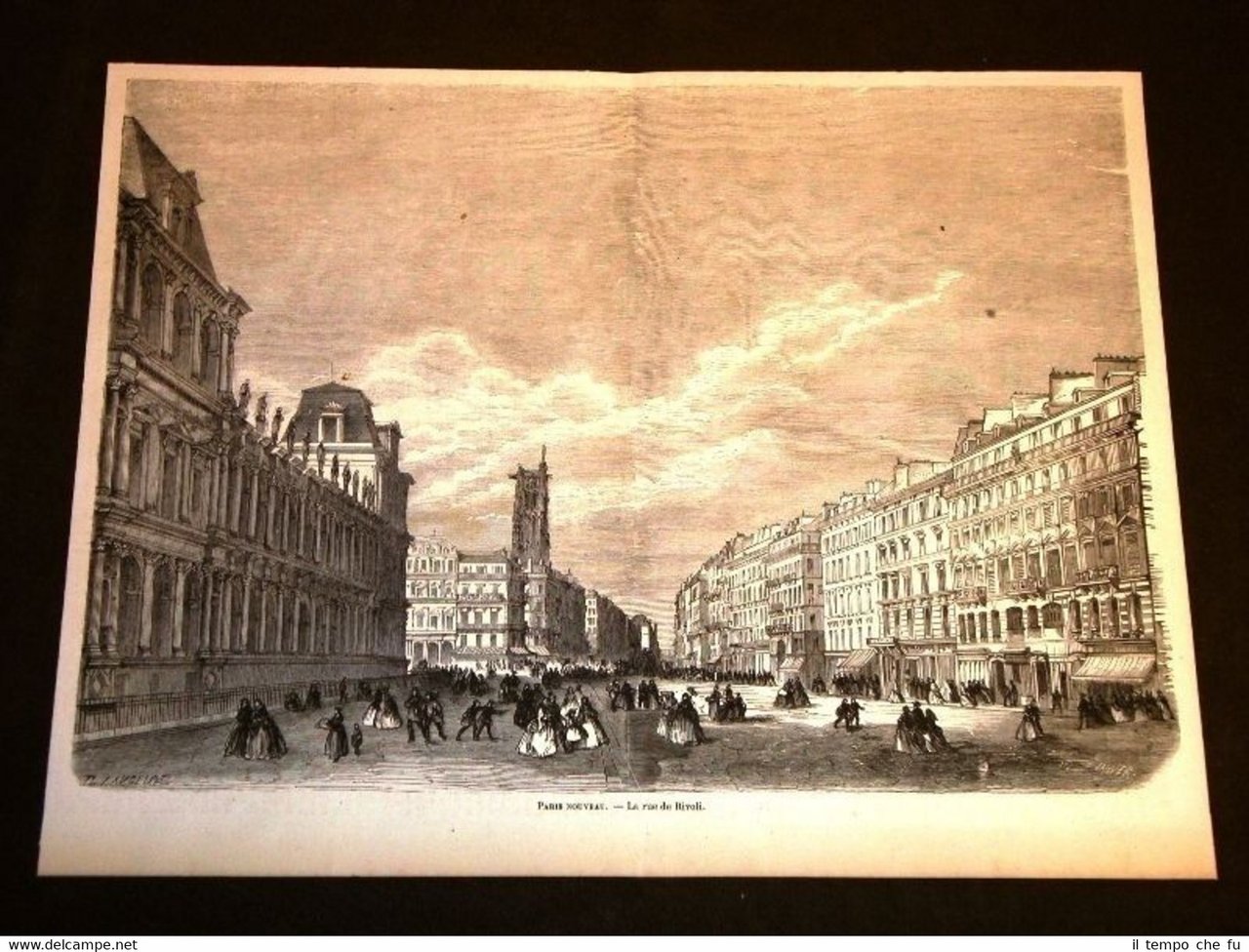 Parigi nel 1857 La Rue de Rivoli Francia