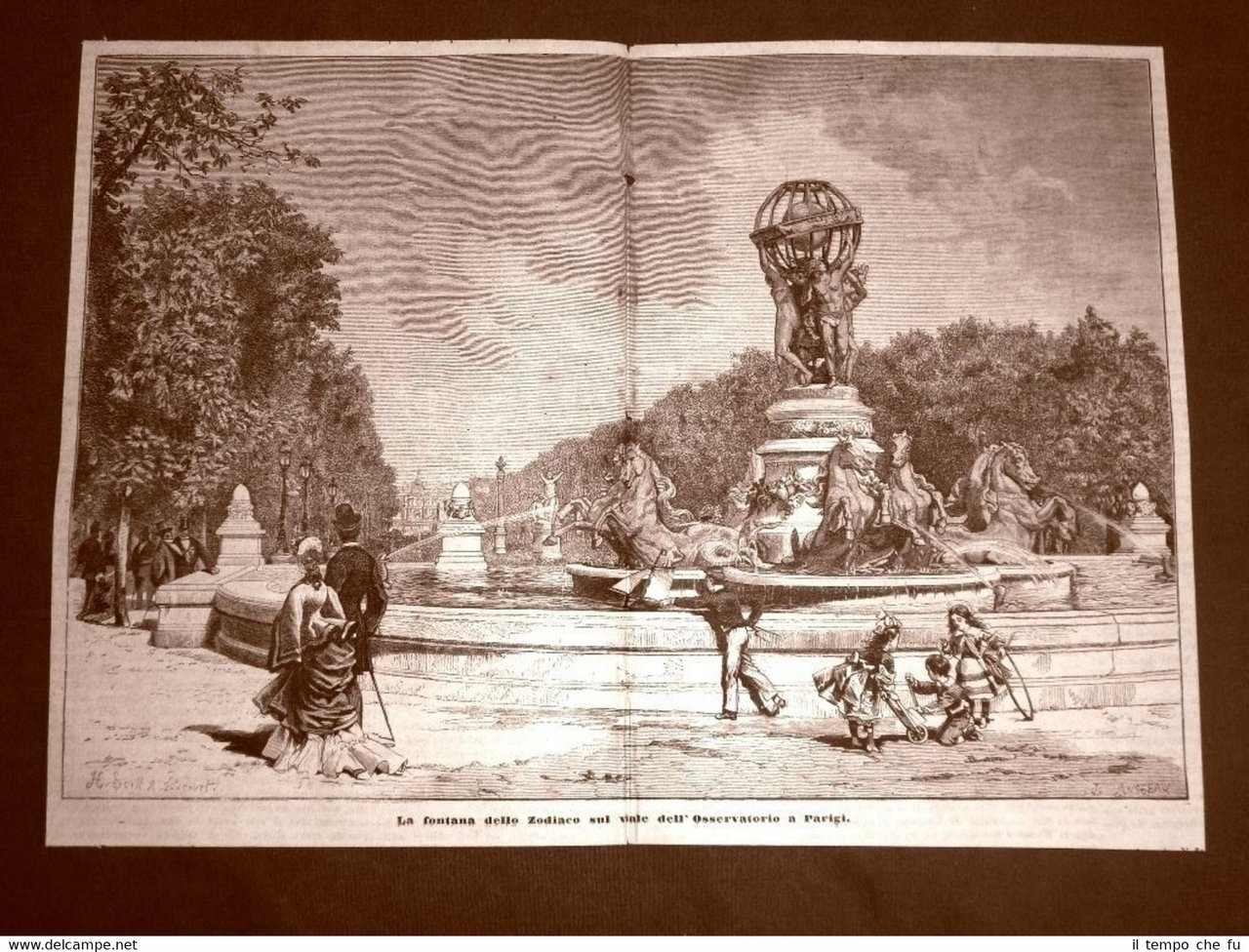 Parigi nel 1879 La Fontana dello Zodiaco sul Viale dell'Osservatorio …