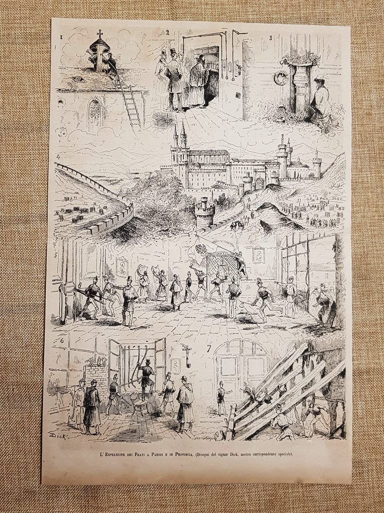 Parigi nel 1880 L'espulsione dei Frati Francia