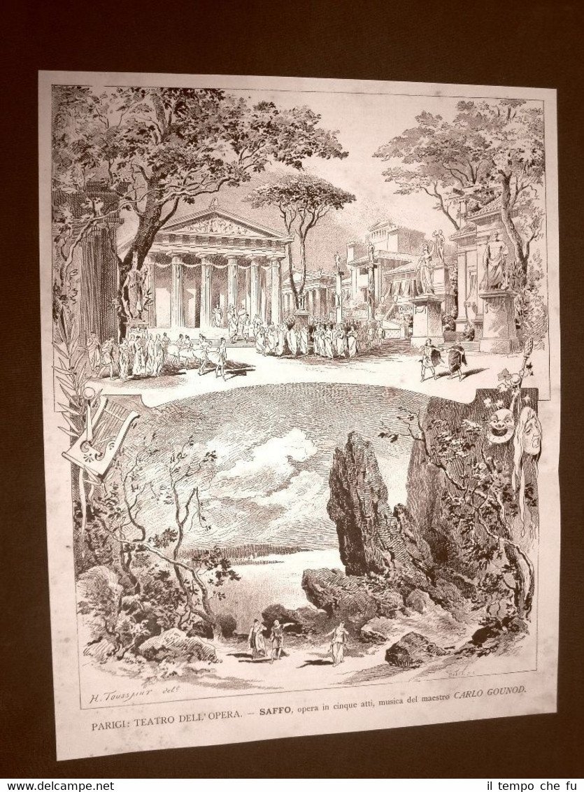 Parigi nel 1884 Teatro dell'Opera Saffo Opera di Charles Gounod …