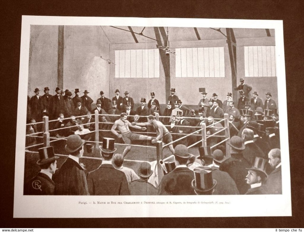 Parigi nel 1899 Incontro di box Charlemont - Driscoll + …