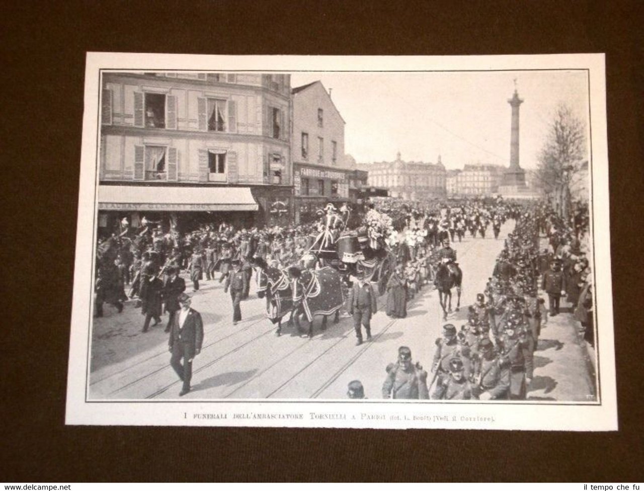 Parigi nel 1908 Funerale dell'Ambasciatore d'Italia in francia Conte Tornielli