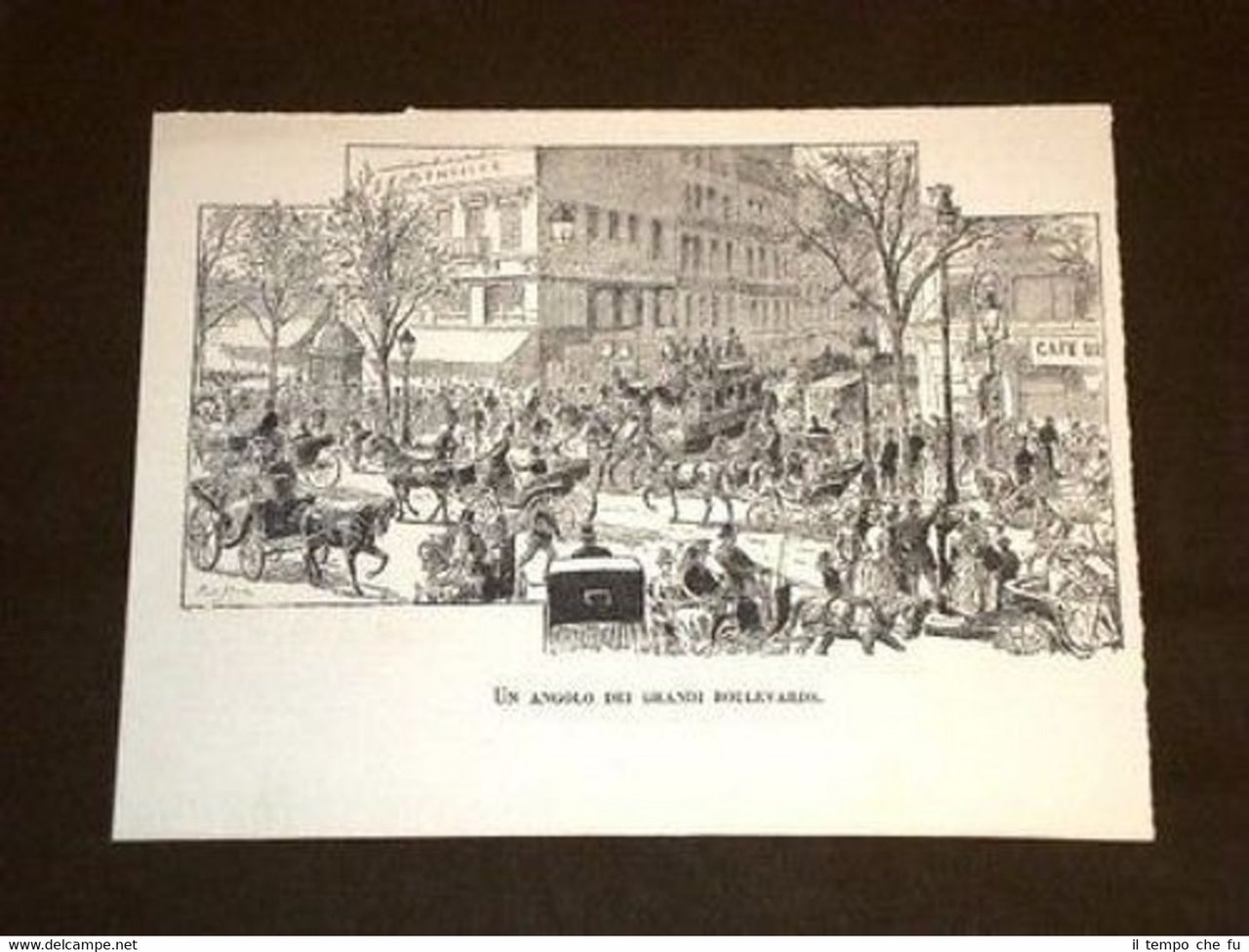 Parigi Un Angolo dei Grandi Boulevards Francia