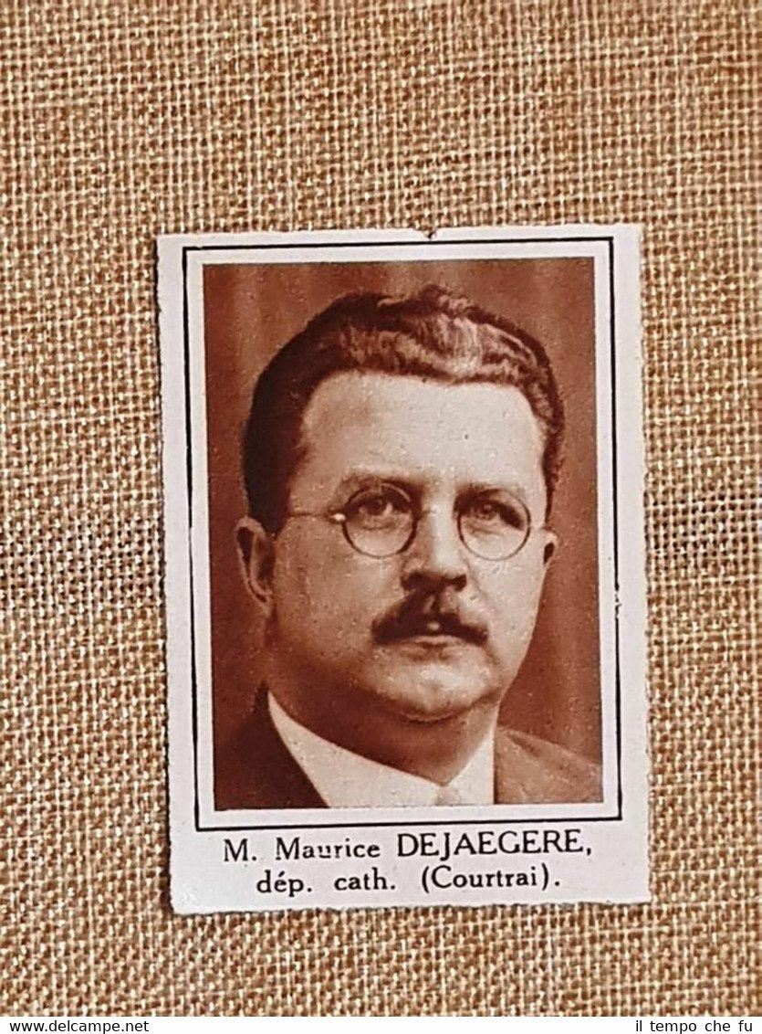 Parlamentare M. Maurice Dejaegere Courtrai Elezioni del 24 maggio 1936
