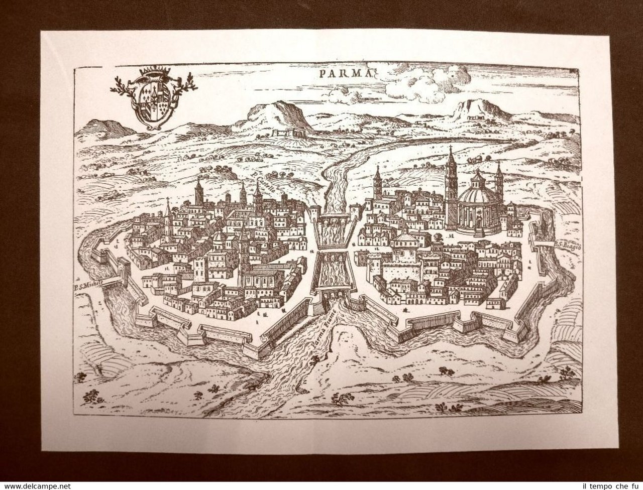 Parma Itinerario d'Italia Anno 1747 Francesco Scotto Ristampa anastatica