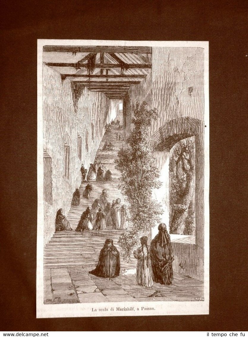 Passavia o Passau nel 1863 La Scala di Mariahilf Baviera …