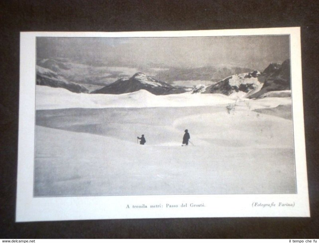 Passo del Grostè nel 1932 a 3.000 metri d'altezza