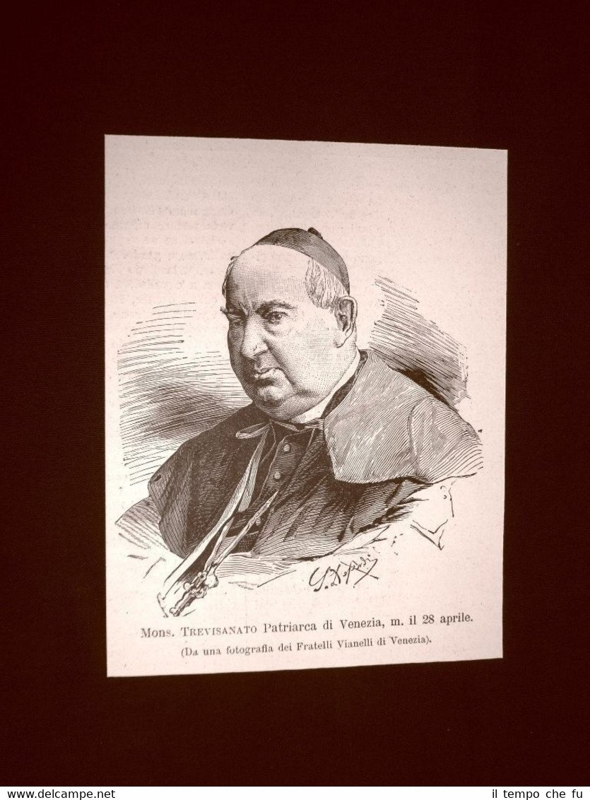 Patriarca Giuseppe Luigi Trevisanato Venezia, 15 febbraio 1801 – 28 …