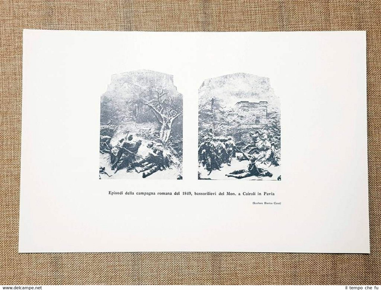 Pavia Monumento a Cairoli Episodi della campagna romana del 1849 …